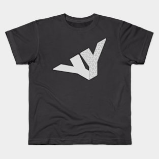 Isometric Alphabet Letter, Letter Y Kids T-Shirt